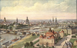 72130684 Dresden Kgl Ministerien Und Altstadt Zeppelin Aufnahme Dresden Elbe - Dresden