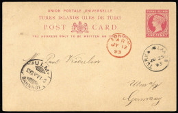 1893, Turks Und Caicos Inseln, P 5, Brief - Turcas Y Caicos