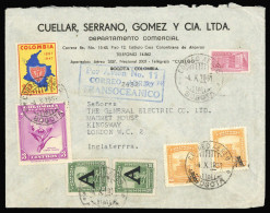 1950, Kolumbien, 592, 605 U.a., Brief - Colombia