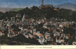 72130522 Koenigstein Taunus Blick Vom Hildatempel Auf Stadt Und Burgruine Koenig - Königstein