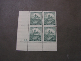 Böhmen Und Mähren Nr 26 Platten-4erBlock Nr. 1A Breiter Unterrand Aus 50erBogen, MNH ** - Unused Stamps