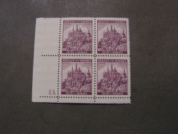 Böhmen Und Mähren Nr 267Platten-4erBlock Nr.  4A Schmaler Unterrand Aus 50erBogen, MNH ** - Nuovi