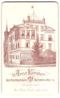 Fotografie Arno Kersten, Altenburg I. S., Albrechtstr. 9, Ansicht Altenburg I. S., Das Ateliersgebäude Mit Flagge  - Lieux