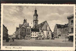 72129296 Freising Oberbayern Marienplatz Brunnen Kirche Freising - Freising