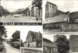 72129229 Ziesar Strassenpartie Kirche Gasthaus Ziesar - Sonstige & Ohne Zuordnung