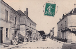 37) DOLUS - INDRE ET LOIRE - RUE PRINCIPALE - PARTIE EST - HABITANTS - CAFE AU CHEVAL BLANC TENU PAR BESNAR - EN 1911 - Autres & Non Classés