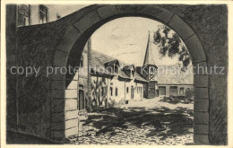 72129033 Lauterbach Hessen Burgtor Kohlezeichnung Lauterbach (Hessen) - Lauterbach