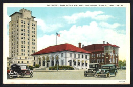 AK Temple, TX, Kyle Hotel, Post Office And First Methodist Church  - Andere & Zonder Classificatie