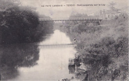 C21-40) TERCIS ( LANDES - AU PAYS LANDAIS ) PONT SUSPENDU SUR LE LUY - ( 2 SCANS ) - Autres & Non Classés