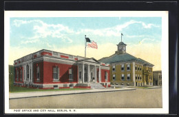 AK Berlin, NH, Post Office And City Hall  - Other & Unclassified