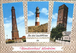 72128340 Borkum Nordseebad Drei Leuchttuerme Borkum - Borkum