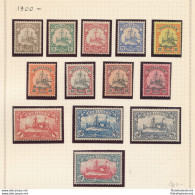 1900 Mariane - Colonie Tedesche - Yvert N. 7/19 - Dentellati 14 - MH* - Firma G. Oliva - Otros & Sin Clasificación