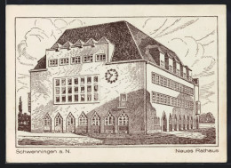 Künstler-AK Schwenningen A. N., Gewerbe-Ausstellung 1927, Neues Rathaus  - Otros & Sin Clasificación