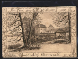 Künstler-AK Grunewald, Jagdschloss Grunewald  - Jacht