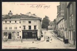 CPA Stenay, Place De La Fontaine Et Rue Chanzy  - Stenay