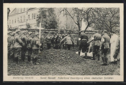 CPA Saint Benolt, Feierliche Beerdigung Eines Deutschen Des Soldats  - Autres & Non Classés