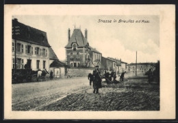 CPA Brieulles A. D. Maas, Vue De La Rue Aus Der Ortschaft  - Autres & Non Classés