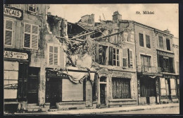 CPA St. Mihiel, Vue De La Rue Avec Commercesn  - Saint Mihiel