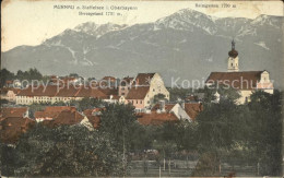 72126866 Murnau Staffelsee Ortsansicht Mit Kirche Herzogstand Heimgarten Alpen M - Andere & Zonder Classificatie