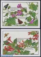 Guyana 1994 Southamerican Flora 2 S/s, Mint NH, Nature - Flowers & Plants - Guyana (1966-...)