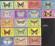 Norfolk Island 1976 Butterflies 17v, Mint NH, Nature - Butterflies - Autres & Non Classés