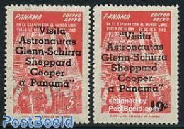 Panama 1963 Astronauts Visit 2v, Mint NH, Transport - Space Exploration - Panama