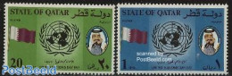 Qatar 1977 UNO Day 2v, Mint NH, History - United Nations - Qatar