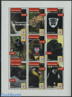 Sierra Leone 1995 Sierra Club 9v M/s, Mint NH, Nature - Animals (others & Mixed) - Cats - Monkeys - Autres & Non Classés