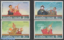 Thailand 1977 Puppet Theatre 4v, Mint NH, Performance Art - Theatre - Théâtre