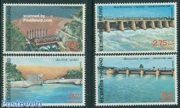 Thailand 1978 Dams 4v, Mint NH, Nature - Water, Dams & Falls - Thailand