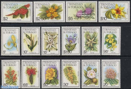 Trinidad & Tobago 1983 Definitives, Flowers 16v (without Year), Mint NH, Nature - Flowers & Plants - Trinidad & Tobago (1962-...)