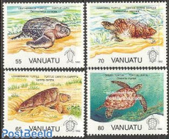 Vanuatu 1992 Turtles 4v, Mint NH, Nature - Reptiles - Turtles - Vanuatu (1980-...)
