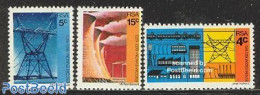 South Africa 1973 Electricity 3v, Mint NH, Science - Transport - Energy - Railways - Nuevos