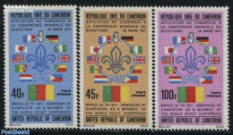 Cameroon 1973 Scouting Conference 3v, Mint NH, Sport - Scouting - Cameroon (1960-...)