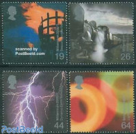 Great Britain 2000 Millennium, Fire & Light 4v, Mint NH, Transport - Fire Fighters & Prevention - Railways - Sonstige & Ohne Zuordnung