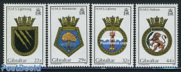 Gibraltar 1986 Naval Arms 4v, Mint NH, History - Coat Of Arms - Gibilterra