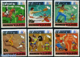 Guinea, Republic 1983 Olympic Games Los Angeles 6v, Mint NH, Nature - Sport - Transport - Horses - Athletics - Gymnast.. - Atletiek