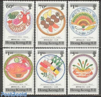 Hong Kong 1990 International Food 6v, Mint NH, Health - Nature - Food & Drink - Fish - Ongebruikt