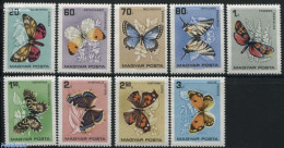 Hungary 1966 Butterflies 9v, Mint NH, Nature - Butterflies - Unused Stamps