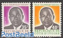 Ivory Coast 1974 Definitives, President 2v, Mint NH, History - Politicians - Ungebraucht