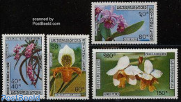 Laos 1972 Orchids 4v, Mint NH, Nature - Flowers & Plants - Orchids - Laos