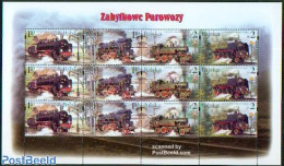 Poland 2002 Locomotives M/s, Mint NH, Transport - Railways - Ungebraucht