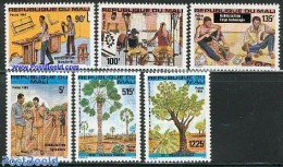 Mali 1984 Life Improvement 6v, Mint NH, Nature - Various - Trees & Forests - Agriculture - Textiles - Rotary Club