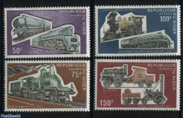 Niger 1974 Locomotives 4v, Mint NH, Transport - Railways - Trains