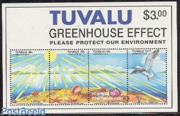 Tuvalu 1993 Environment S/s, Mint NH, Nature - Birds - Environment - Shells & Crustaceans - Milieubescherming & Klimaat