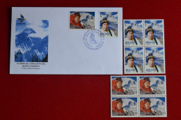 Bolivia 2009 Fdc + 2 Blocks 4 MNH B Guarachi 10 Anos Conquista Everest Bolivie Andes Mountaineering Escalade Alpinisme - Klimmen