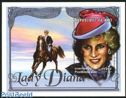 Mali 1997 Diana, Horse S/s, Mint NH, History - Nature - Charles & Diana - Kings & Queens (Royalty) - Horses - Familles Royales