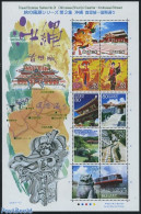 Japan 2009 Travel Scenes No.3 1)v M/s, Mint NH, Transport - Various - Railways - Folklore - Art - Sculpture - Unused Stamps