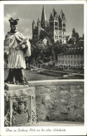 72126404 Limburg Lahn Statue Dom Blick Von Der Alten Lahnbruecke Limburg Lahn - Limburg