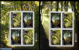 Romania 2011 Europa, Forests 2 M/s, Mint NH, History - Nature - Europa (cept) - Animals (others & Mixed) - Deer - Unused Stamps